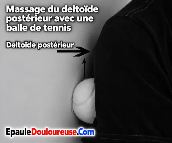 Étape 3 : auto-massage du deltoïde postérieur