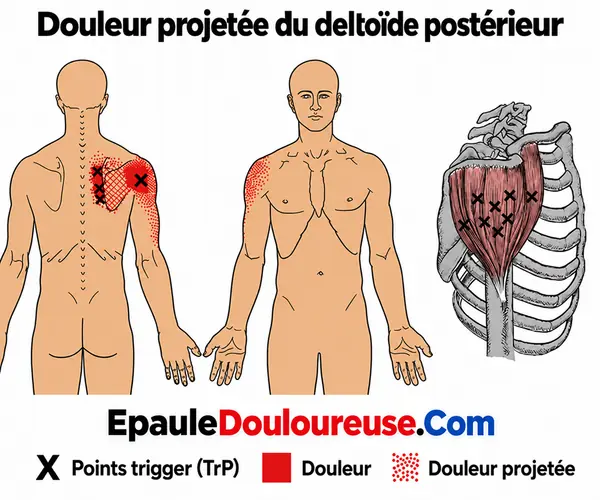 Schéma de douleur référée du deltoïde postérieur