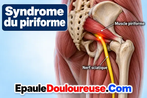 Illustration du syndrome du piriforme et de la douleur projetée