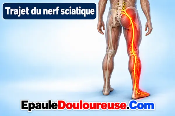 Illustration du trajet de la douleur sciatique