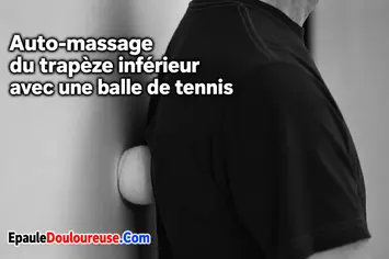 Technique 3 d’automassage du trapèze avec une balle de tennis
